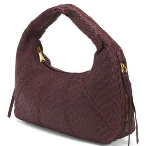 Aimee Kestenberg Woven Chelsea Hobo Shoulder Bag in Plum